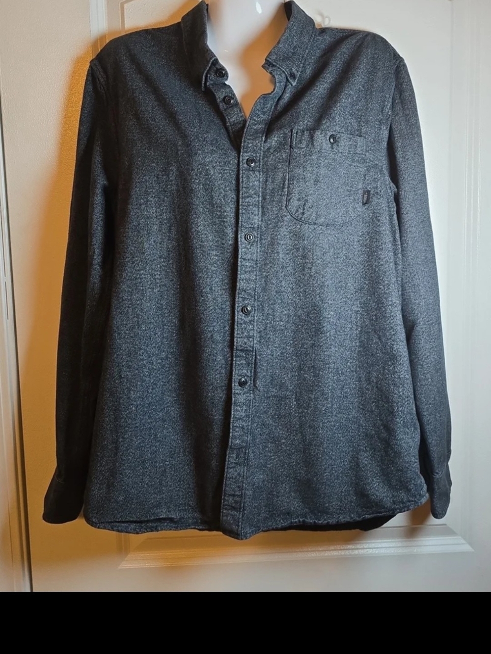 VANS grey heathered Mens long sleeve shirt Medium